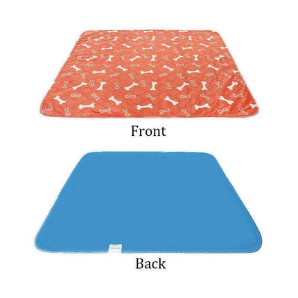 Orange Washable Pet Dog Cat Training Pee Pads Cushion Bed Absorbent Mat - Aimall