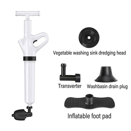 High Pressure Toilet Pipe Sewer Dredge Tool Pneumatic Suction Floor Drain Tool
