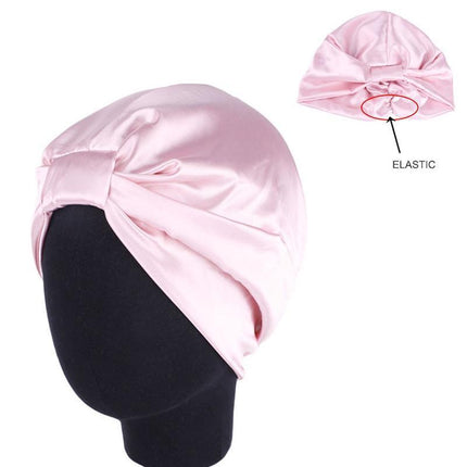 Imitated Silk Sleeping Cap Sleep Hat Womens Night Hair Styling Care Bonnet Wrap - Aimall