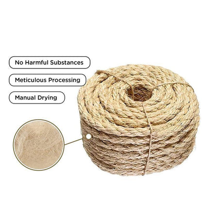 Natural sisal rope 6mm thick twine for crafts and gardening