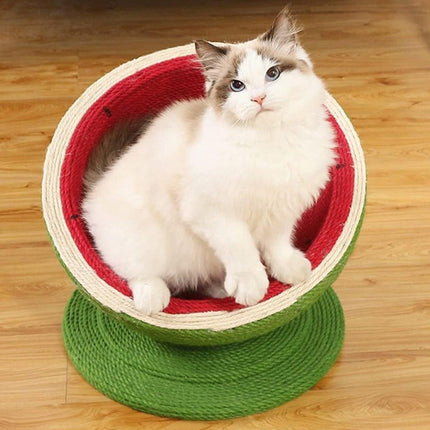 Watermelon Cat Scratching Pot Board All in One Scratcher Toy for Cats Kitten