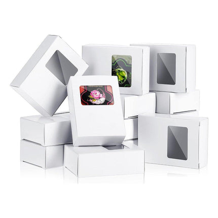 50X Soap Packaging Boxes Paper Box Kraft Window Rectangular