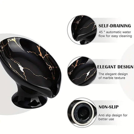Light Luxury Ceramic Soap Dish Drainage Soap Holder Household Soap Storage Box