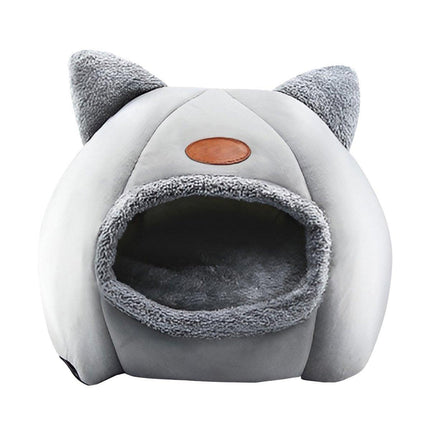 Cat Bed Winter Warm Enclosed Pet House Cozy Indoor Sleeping Nest for Cold Weather