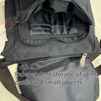 Canvas Messenger Shoulder Bag Large Capacity Crossbody Travel Work Handbag