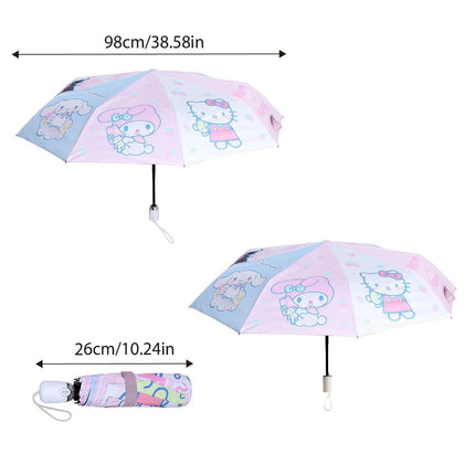 Soft Girl Black Rabbit Foldable Thickened Transparent Umbrella Kawaii Portable