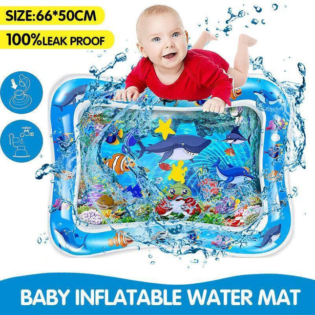 Baby Water Play Inflatable Mat Kids Children Infants Tummy Fun Time Sea World Au - Aimall