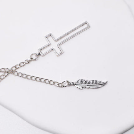 Exaggerated Retro Cross Necklace Women Unique Statement Jewelry Gift Idea