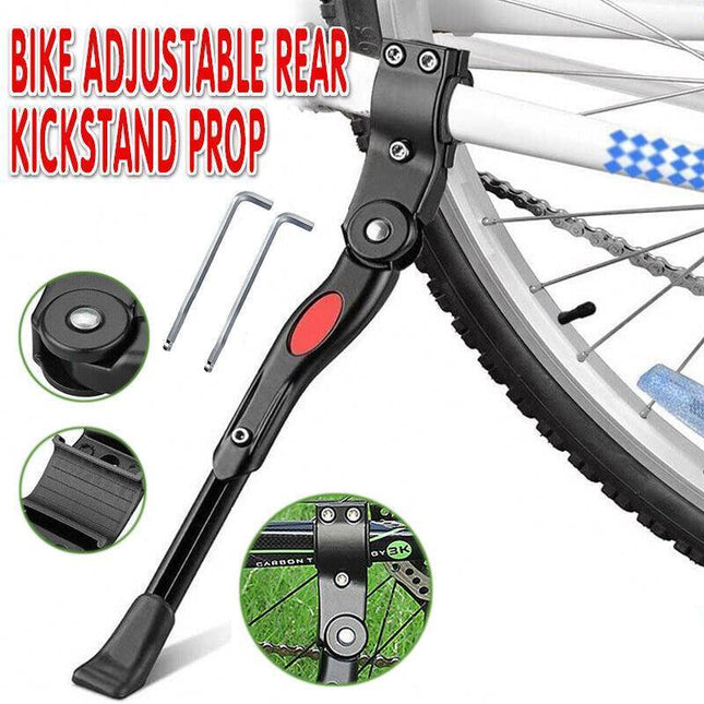Bicycle Mountain Bike Adjustable Rear Kickstand Prop Side Parking Support Au - Aimall