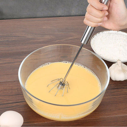 Stainless Steel Semi-Automatic Egg Beater Hand Pressed Kitchen Baking Tool