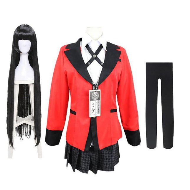 Kakegurui Compulsive Gambler Yumeko Jabami Cosplay Costume High School Uniform AU - Aimall