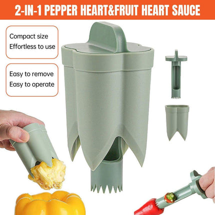 Plastic Pepper Seed Remover Corer Kitchen Utensil Fruit Vegetable Core Pulling