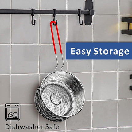 18cm Stainless Steel Frying Basket Oil Drain Basket Deep Frying Net for Cooking