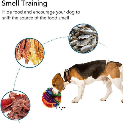 Snuffle ball Dog Puzzle Toys Increase IQ Slow Dispensing Feeder Pet Cat Trainiod L - Aimall