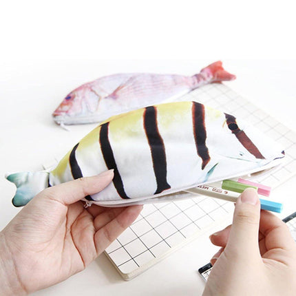 Creative Simulation Fish Pencil Case Large Capacity for Students Stationery Case