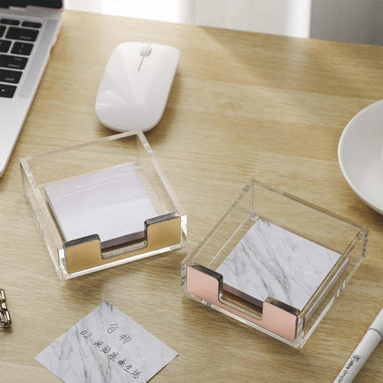 Large Desktop Sticky Note Box Organiser Office Supplies Storage Holder Drawer