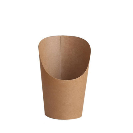 French Fries Holder Kraft Paper Cups Holder Disposable Paper Cups - Aimall