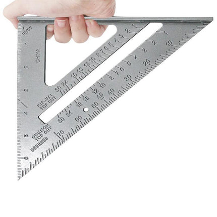 UP TO 2pcs 7" Aluminum Alloy Ruler Speed Angle Square Tool Triangle Square Ruler - Aimall
