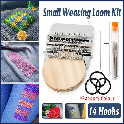 Mini Loom Speedweve Weaving Tools 14 Hooks Darning Machine Handmade Craft