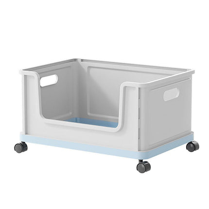 Under Desk Book Storage Box with Wheels Movable Classroom Student Organiser Rack