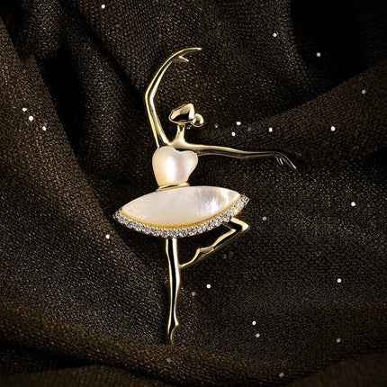 Elegant Ballet Girl Brooch Set Charming Dance Accessories Perfect Gift Idea