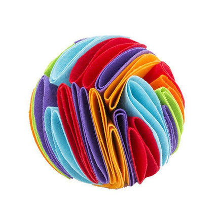 Snuffle ball Dog Puzzle Toys Increase IQ Slow Dispensing Feeder Pet Cat Trainiod L - Aimall