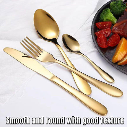 2pcs Stainless Steel Cutlery Set 5pcs Forks Spoons Knives Dining Utensils Hotel