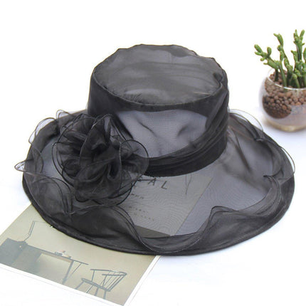 Ladies Large Brim Sun Hat Lightweight Bowler Hat Summer Beach Outdoor Protection