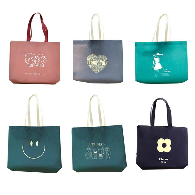 25PCS Fashionable Non-Woven Fabric Tote Eco Friendly Bag Reusable Shopping Bag