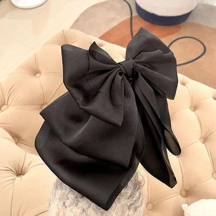 Women Girls Elegant Long Bow Hairpin Large Ribbon Hair Clip Hair Accessories New - Aimall