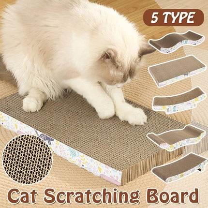 Cat Scratch Board Scratching Post Toys Gym Cardboard Sisal Pet Scratcher Mat - Aimall