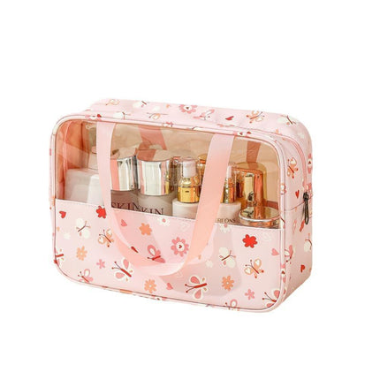 3PCS Large Capacity Transparent Waterproof Makeup Travel Storage Toiletry Bag
