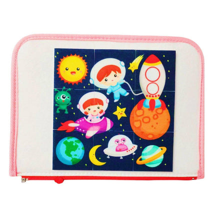 Cloth Busy Board Sensory Education Book Felt Bag Toy for Early Learning and Play