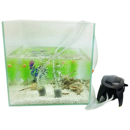 Quiet Fish Tank Oxygen Pump Aquarium Air Stone Aerator Oxygenator Water Filter