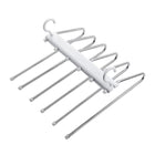 Stainless Steel Multi-Layer Pants Rack Folding Telescopic Anti-Slip Clothes Rack