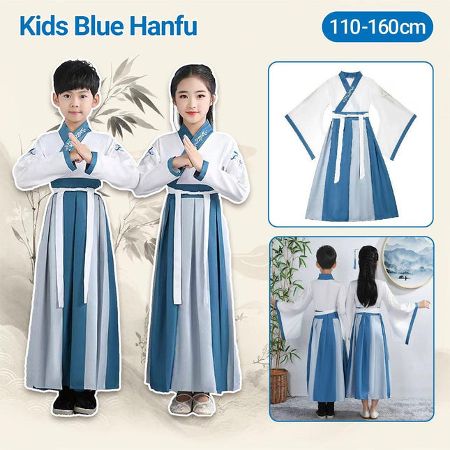 Traditional Chinese Conjoined Hanfu for Boys and Girls Elegant Festival Outfit