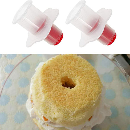 2PCS Eco-Friendly Plastic Paper Cup Cake Corer Pastry Hollowing Tool Easy to Use