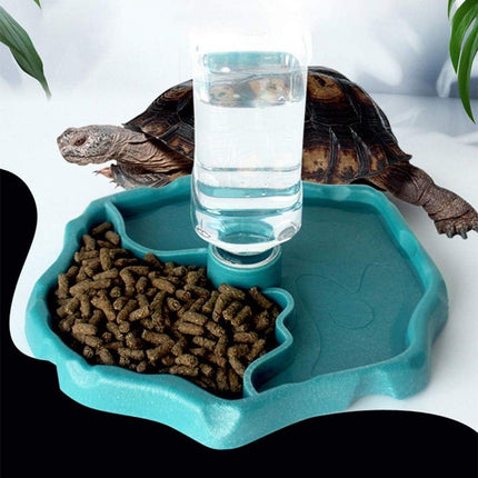 2in1 Reptile Pet Drinker Feeder Water and Food Bowl for Lizard Snake Tortoise