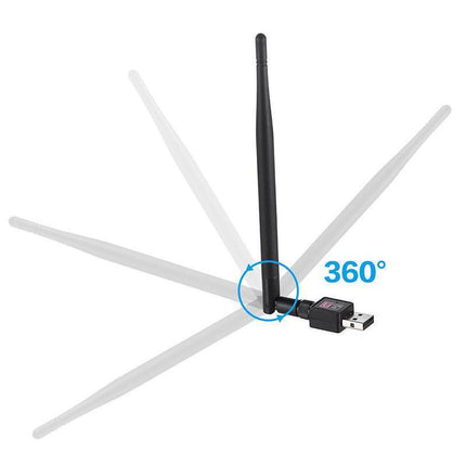 802.11AC AC600 USB WiFi Wireless Adapter Dongle WPS 5GHz Dual Band 5dBi Antenna - Aimall