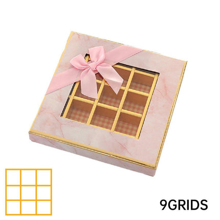 25X Valentines Day 9/12Grids Chocolate Box Gourmet Desserts Gift Display Window
