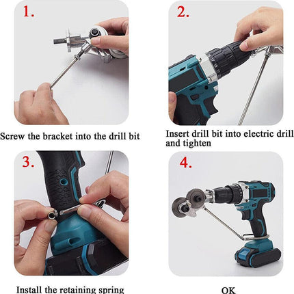 Electric Drill Plate Cutter Sheet Metal Nibbler Precise Cutting Shears Cutter - Aimall