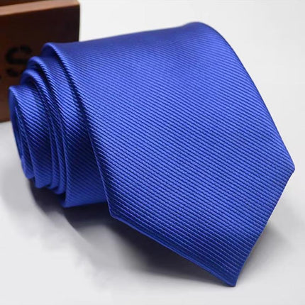 Men's Skinny Tie Fashion Solid Plain Satin Formal Wedding Casual Necktie Ties - Aimall