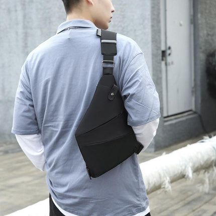 Waterproof Bag Personal Anti Theft Shoulder Man Pocket Portable Chest Travel Black - Aimall