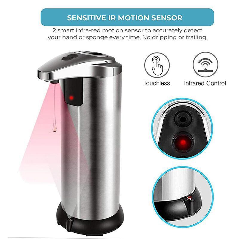 Automatic Soap Liquid Dispenser Handsfree Touchless IR Sensor Hand Wash ...