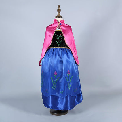 Girls Dress Frozen Anna Long Sleeve Princess Dress AU - Aimall