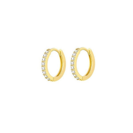 7sizes Hoop Earring Silver Zirconia Ear Huggie Hoop Cartilage Piercing Jewellery - Aimall