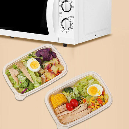 50pcs Eco Friendly Corn Starch Lunch Box Degradable Takeout Bento Container