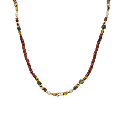 Natural Stone Beads Necklace Women Elegant Handmade Jewelry Fashion Accessory