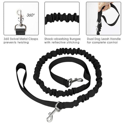 Pet Running Belt Multicolour Reflective Waist Pack with Traction Rope and Collar