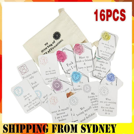 16Pcs Funny Affirmation Cards Sweary Positive Swear Card Confirmation Joke Gift - Aimall